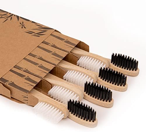 Virgin Forest Bamboo Toothbrushes 8pk, Soft BPA Free Adults Kids by VirginForest