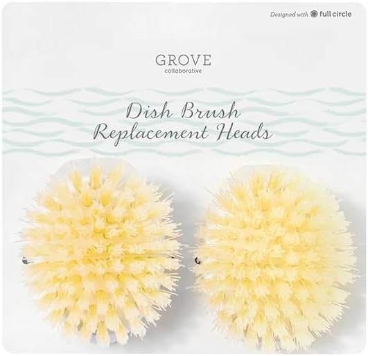 Grove Co. Dish Brush Refills, 2 Replacement Heads for Bamboo Scrub Brush by Unknown