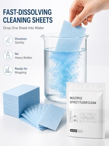 Multi-effect Floor Cleaner Sheets, Multi-surface Clean Tablets, 100-Count Fast-Dissolving Mopping and Deep Cleaning Solution for Hardwood, Wood, Tile, Vinyl, Marble, Laminate Floors - Image 2