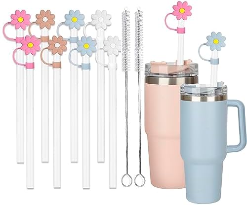 Jetstop Straw with Cover fit Stanley Quencher H2.0 14-40 oz Tumbler, 8pk by Jetstop