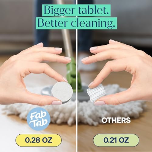 Fab Tab Floor Cleaner Tablets - Streak-Free Mop Solution for Tile, 12 Count - Image 4