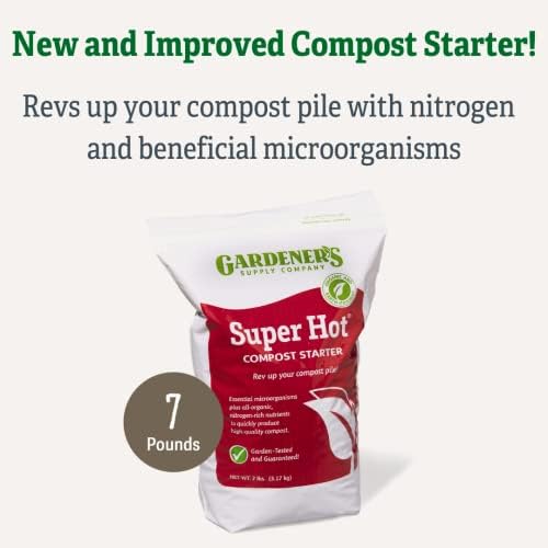 Gardeners Supply Company Super Hot Compost Starter | Compost Pile and Kitchen Waste Ultimate Booster | Activates 8 Bushels of Composts Materials Pile | 7 Pound Resealable Bag - Image 5