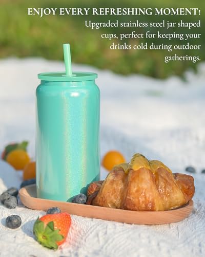 16 oz Tumbler, Insulated Tumbler with Straw, Iced Coffee Tumbler - Image 3