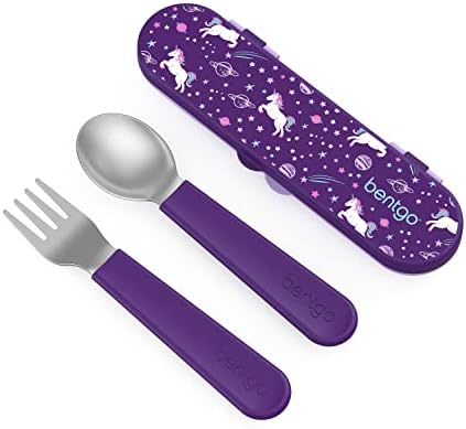 Bentgo Kids Stainless Steel Utensil Set with Fork, Spoon, & Storage Case by Unknown