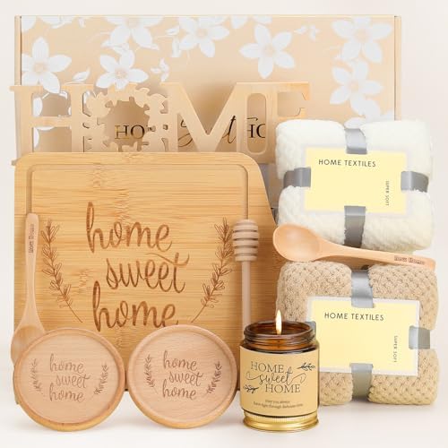 House Warming Gifts New Home,Housewarming Gift,New Home Gifts Ideas,Realtors Closing Gift for House Buyers,Home Sweet Home Bamboo Serving Board for Couple Women Men by PENGTAI