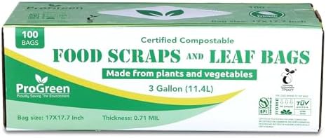 Compostable Trash Bags 3 Gallon, Extra Thick 0.71 Mil, 100 Count, Small Kitchen Compost Bin Bags, Food Scraps Yard Waste Bags, Compost ASTM D6400 BPI and TÜV AUSTRIA Certified - Image 2