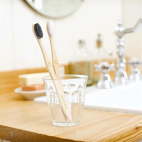 Bamboo Toothbrushes 10 Pack, BPA Free Plant Based Soft Bristle Toothbrush - Image 6