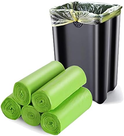 13-15 Gallon Trash Bags Plant Based Garbage Bags Recycling Unscented Tall Kitchen Trash Bags for Kitchen, Yard, Lawn,Office(75 Counts, Green) by Inwaysin