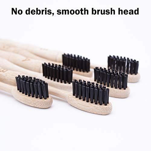Virgin Forest Bamboo Toothbrushes 6pk, Vegan Charcoal Bristles Eco - Image 5