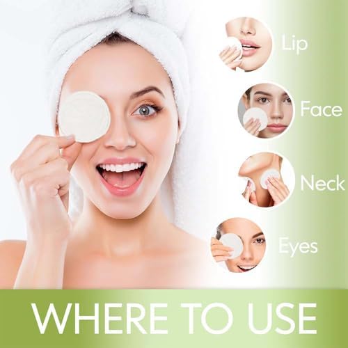 28 Pack Reusable Makeup Remover Face Pads with Laundry Bag Washable Soft and Comfortable Cleaning Face Skin,Washable Bamboo Cotton Rounds White - Image 2