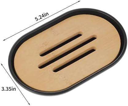 Soap Dish for Shower, Set of 2 Bamboo Soap Saver for Bathroom, Self Draining Bar Soap Holder for Bathroom,Soap Stand Soaps for Homemade Soaps Saver - Image 6