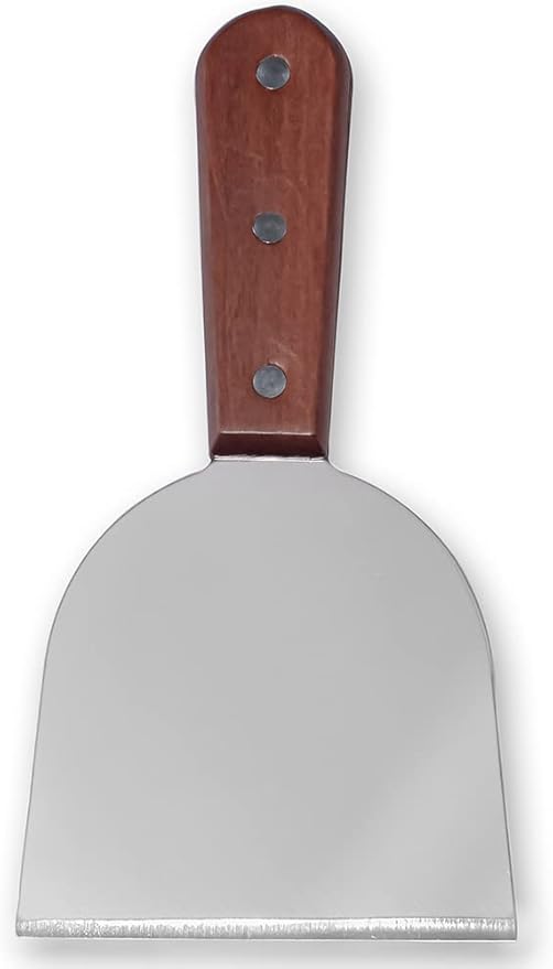 Stainless Steel Slant Grill Griddle Spatula Scraper Diner Flat Straight Blade (M)