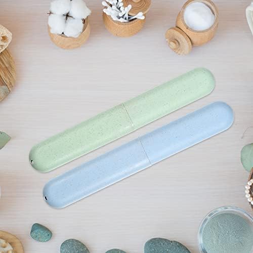 VOCOSTE 2Pcs Toothbrush Case, Green & Blue - Image 6