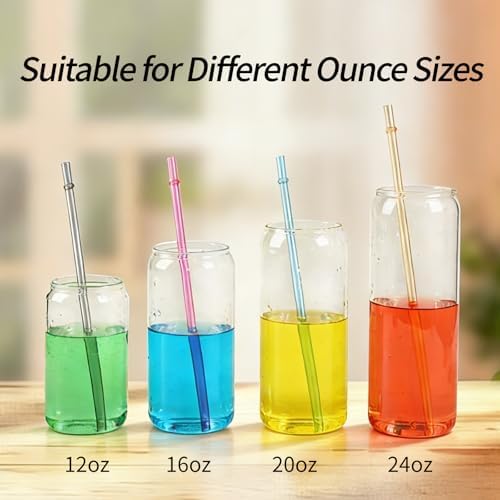 25 Pack 9.05" Plastic Reusable Replacement Drinking Straws - Image 4