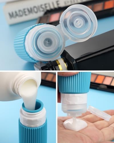 Mrsdry Travel Bottles for Toiletries 8 Pack, Tsa Approved Travel Size Toiletries 3 oz, Containers for Toiletries, with Clear Bag, Leak Proof Silicone Squeezable Essentials Creams Jars - Image 2