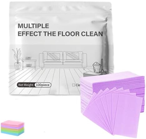 100 Piece Floor Cleaning Tablets Multi-Surface Cleaner, Multi-Surface Floor Cleaner Sheets for Wood, Tile, Marble & Composite Floors (Purple) by cooluder