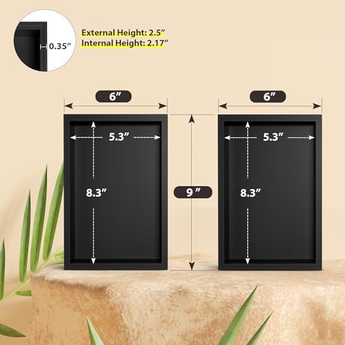 Bamboo Kitchen Drawer Organizer, 2-Pack, 9" x 6" x 2.5", Black - Image 2