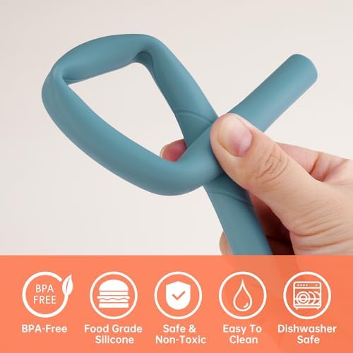 NiHome 6 PCS Extra Wide Reusable Bent Silicone Straws for Boba & Smoothies - Image 6