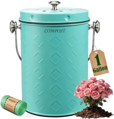 AOSION Countertop Compost Bin Kitchen,Odorless Indoor Compost Bin with Lid by AOSIONUSA