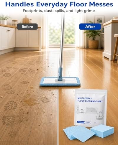 Floor Cleaning Tablets, 90 Sheets 3 Scent Pack, Multi Surface Floor Cleaner Sheets for Mopping, Floor Cleaner Tablets for Hardwood Tile Laminate Vinyl, Blue Camellia Lavender Wild Peach Hibiscus - Image 4