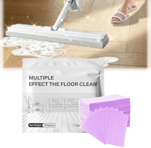 100/150/200/300pcs Floor Cleaning Tablets, Multi-Surface Floor Cleaning Tablets, Concentrated Cleaner Multiple Effect the Floors Clean for Tile,Hardwood (Purple-100pcs) by Unknown