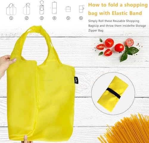 WFK Reusable Grocery Bags With Storage Box, Foldable Shopping Totes - Image 4