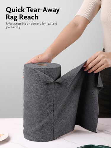Fantasticlean Microfiber Cleaning Cloth Roll-40 Sheets, 12" x 12" (Dimgrey) - Image 2
