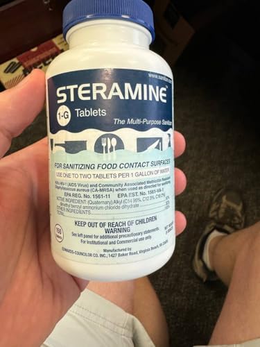 6 Bottles Steramine Sanitizer Tablets w/15x QT-10 Test Strip - Multi Purpose Sanitizing Tablets for Food Contact Surface, Kitchen, Restaurant, Diner & Commercial Use by FryOilSaver (900 Count) - Image 4