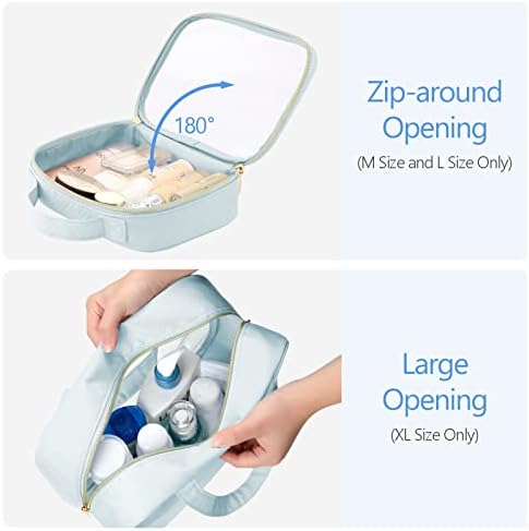 PACKISM Clear Makeup Bag Travel - TSA Approved Toiletry Bag, 3 Grayish Blue - Image 4