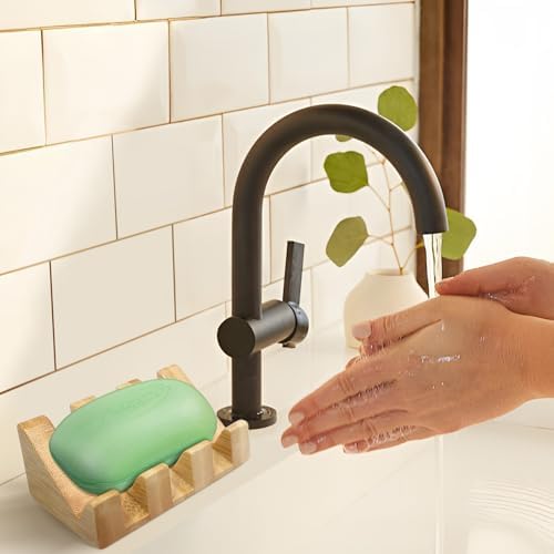 Jiozermi 2 Pcs Bamboo Soap Dish,Sloped - Image 6