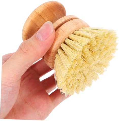 BESTYASH Wooden Handle Dish Brush Natural Sisal Bristles Non-Slip Grip for Efficient Cleaning - Image 4