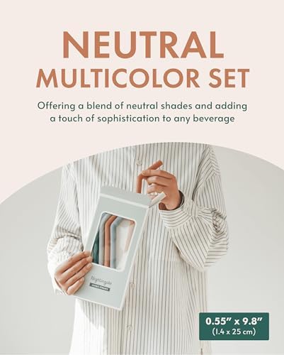 Nightingale Silicone Smoothie Straws - Flexible, Reusable Wide Drinking Straw with Cleaning Brush -Compatible w/Stanley 30oz - Bendy Boba Straws- Food-Safe, No BPA, Dishwasher Safe - Set of 6 - Image 4