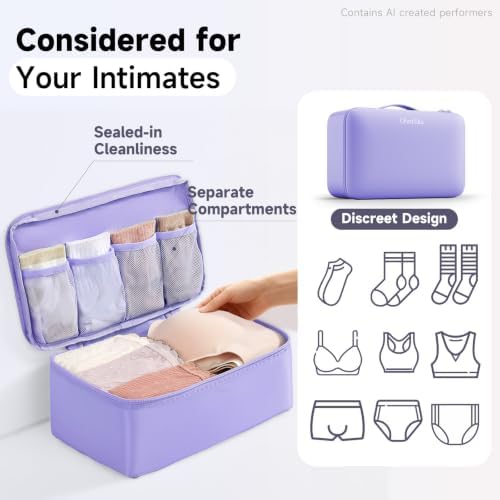 OlarHike Packing Cubes for Travel,Gifts for Women Mom,Anti-Tearing Suitcase Organizer for Luggage with Shoe & Hanging Toiletry Bag,Vacation Essentials & Accessories for Cruise Ship,9 Set,Purple - Image 5