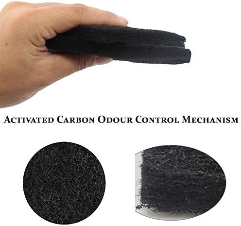 RED FACTOR 8 Pack Extra Thick Charcoal Filters for Kitchen Compost Bins - Activated Carbon Replacement Filters for Odor Free Buckets (4 Round, 4 Square) - Image 4