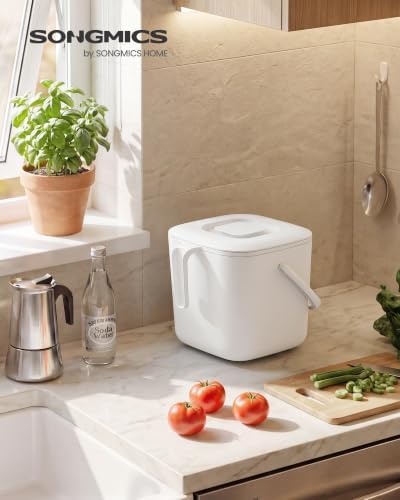SONGMICS Compost Bin for Kitchen Counter, Plastic, 1.8-Gallon (7 L) - Image 2