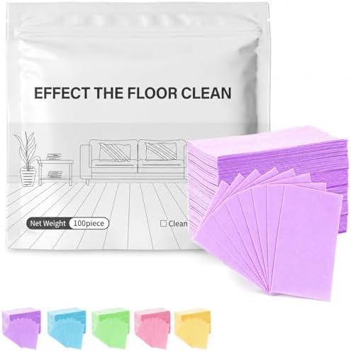 100 Piece Floor Cleaning Tablets, Multi-Surface Cleaner for Mopping, Dissolvable Floor Cleaner Refill for Hardwood Tile Laminate, Household Solution for Daily Home Care (Purple, 100Pcs) by Unknown