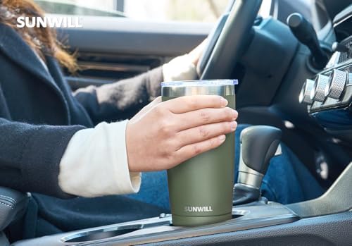 SUNWILL Coffee Tumbler, 20 oz Insulated Travel Mug Stainless Steel - Image 6