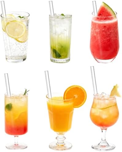 7-Inch Reusable Clear Drinking Straws, for 8/10/12 oz Kids' Cups, Coffee, Juice, Wine Tumblers, Jars, BPA-Free, Size: 7" x 10mm, Includes 8 Tritan Plastic Straws and 2 Cleaning Brushes - Image 5