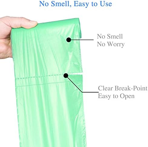 Jaoul Trash Bags 4 Gallon, Small Garbage Bags Strong Tear & Leak Resistant, Unscented Trash Bags for Kitchen, Bathroom, Office, Restroom, Car, Green, 60 Counts - Image 6