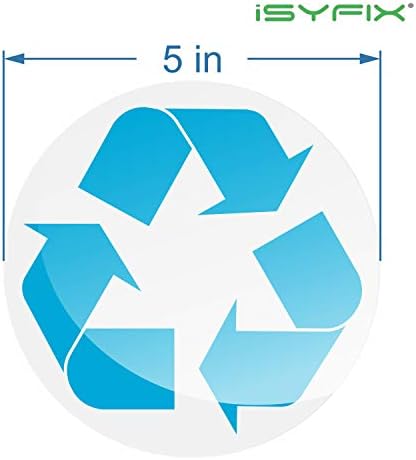 iSYFIX Recycle Sticker for Trash Can, 6 Pack, 5 inch - Image 2