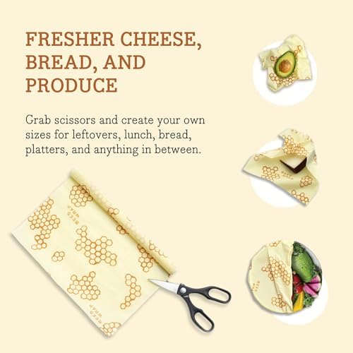 Bee's Wrap Beeswax Wrap Roll, 14 x 53 in - Honeycomb - Image 4