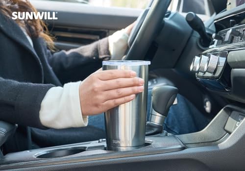 SUNWILL Coffee Tumbler, 20 oz Insulated Travel Mug Stainless Steel - Image 6