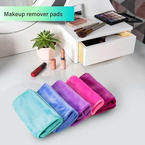 Nugilla Makeup Remover Cloth, 5 Packs Reusable Microfiber Makeup Remover Towels, Face Towel for Women - Image 5