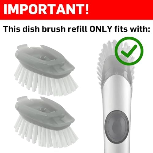 Soap Dispensing Dish Brush Refills, 6 Pack Dish Brush Replacement Head - Image 2