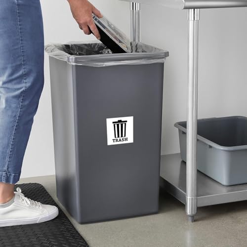 Trash Recycle Compost Stickers Set of 3 Recycle Sticker Vinyl Decal for Recycle Bin, Compost Bin, Trash Can Symbol to Organize Garbage containers Trash Can (Trash White, 5x5inch) - Image 3