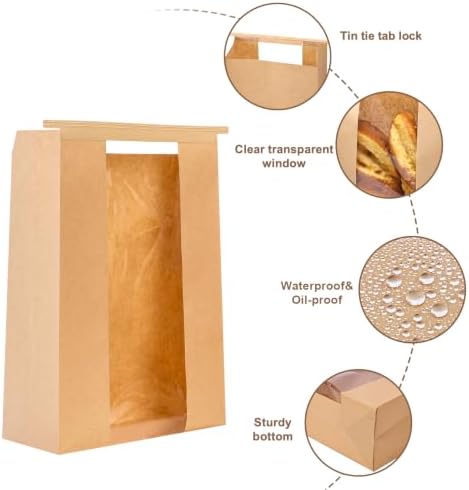 Moretoes 240pcs Bread Bags for Homemade Bread with Tab, 13.7x8.3x3.5In - Image 4