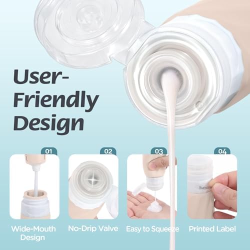 6Pcs Travel Bottles for Toiletries, Silicone Travel Size Containers Set - Image 4