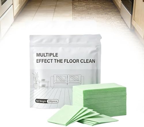 Floor Cleaning Tablets,Multi-Surface Floor Cleaner Sheets for Mopping,Dissolvable Cleaning Refills for Hardwood,Laminate,Tile & Bathroom Floors,100 Count,Multi-Effect by Unknown