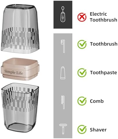 Bar Travel Soap Case Container, Portable Travel Toothbrush Case, Gray - Image 2
