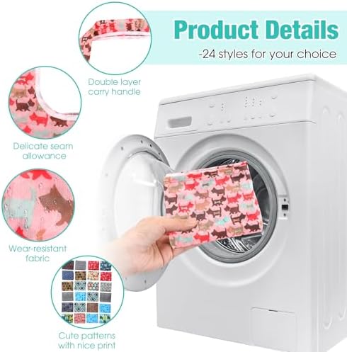 Eccliy 24 Pcs Reusable Grocery Bags Shopping Bags Foldable, Geometric Rules - Image 3
